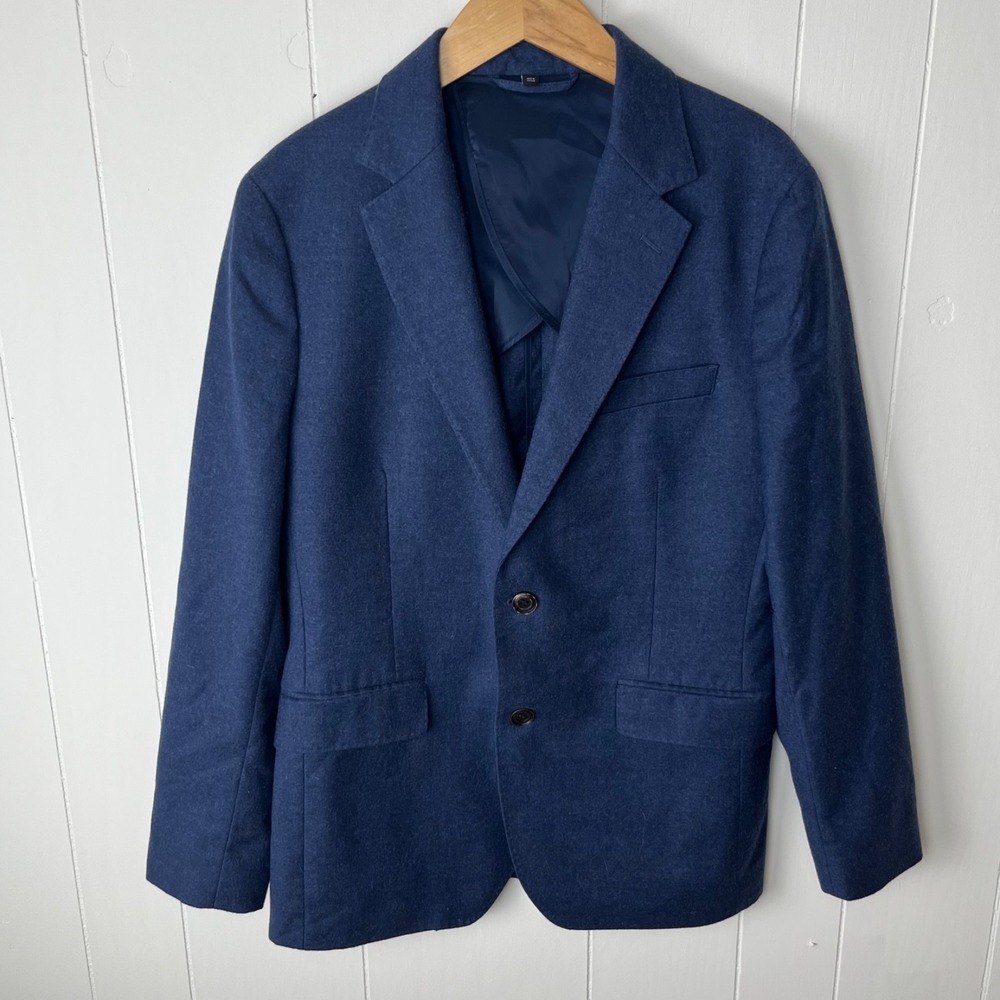 Bonobos 40R Slim Fit Marzotto Italian Wool Blazer Sport Coat Blue Classic